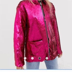 Asos Sz 8 hot pink sequin blazer jacket